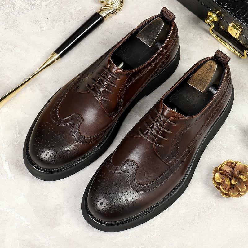 

Fashion Shoes Genuine Casual Leather Shoes High Quality Dress Shoes Man Male Genuine Leather Social Shoe Men Shoes Leather Shoes Men 46 винный