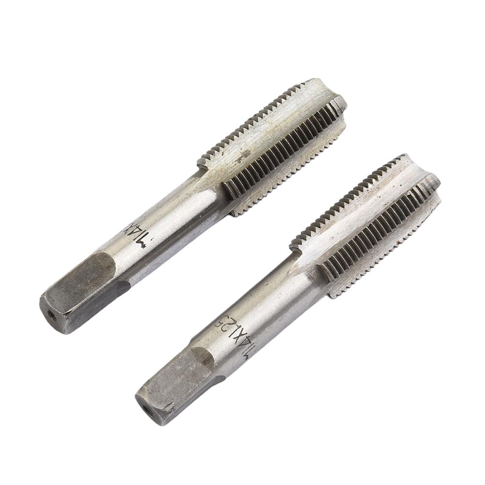 2pcs High Speed Steel M14x1.25mm Metric Taper Right Hand Thread Tap Replacement