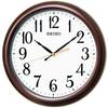 Seiko Clock Wall Radio Brown KX234B Clock, Controlled, Analog, Metallic,
