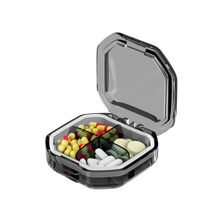 6 Grids Pill Storage Box Travel Medicines Storage Box Drug Separation Mini Portable Organizer Container With Seal Ring