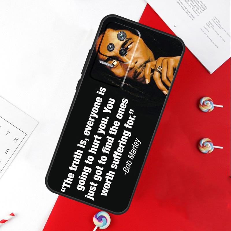 Bob Marley Quotes Rasta Reggae Cover For Xiaomi 13T 11T 12T 14T Pro 13 14 15 Ultra POCO X7 Pro X3 X5 X6 F5 F6 M6 Pro Case