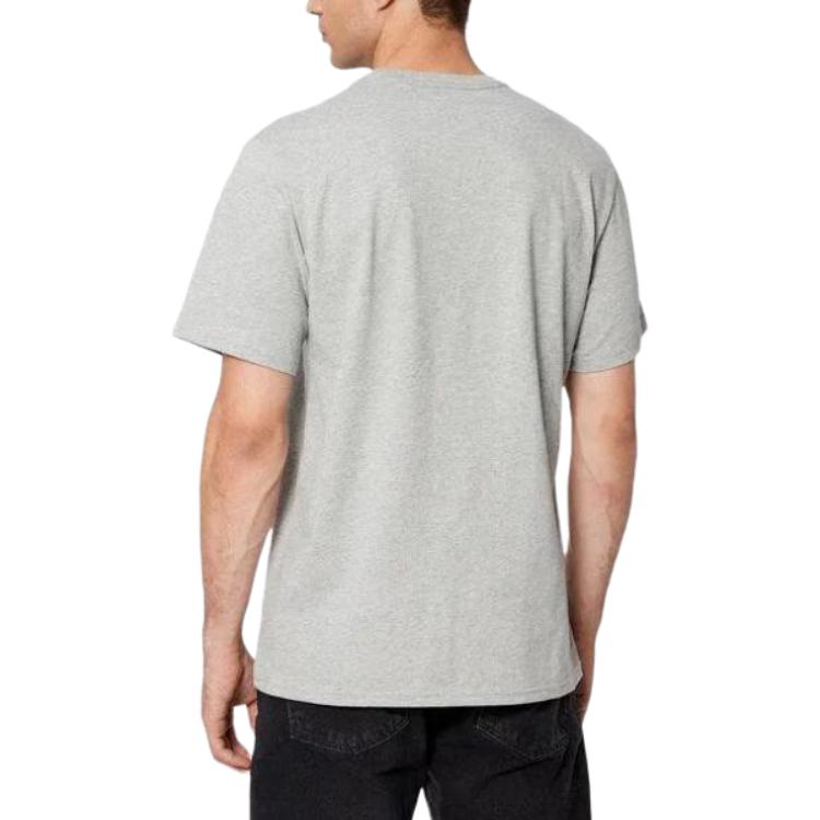 Converse T Shirts Unisex Gray Crew Neck Moderate Straight Fit 10023876-A05