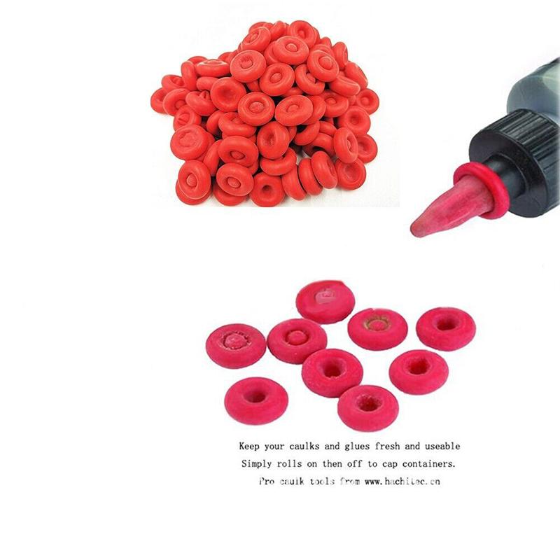 10Pcs Caulking Gun Nozzles Cap Red Caulk Saving Cap Caulk Sealer Saver Open Caulking Tube For Sealing And Preserving