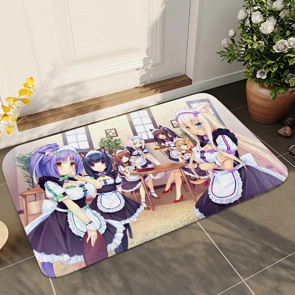 

1pc Nekopara Bathroom Absorbent Mats Anti-Slip Mats Home Decor Supplies Carpets Home Kitchen Floor Mats 40x60cm