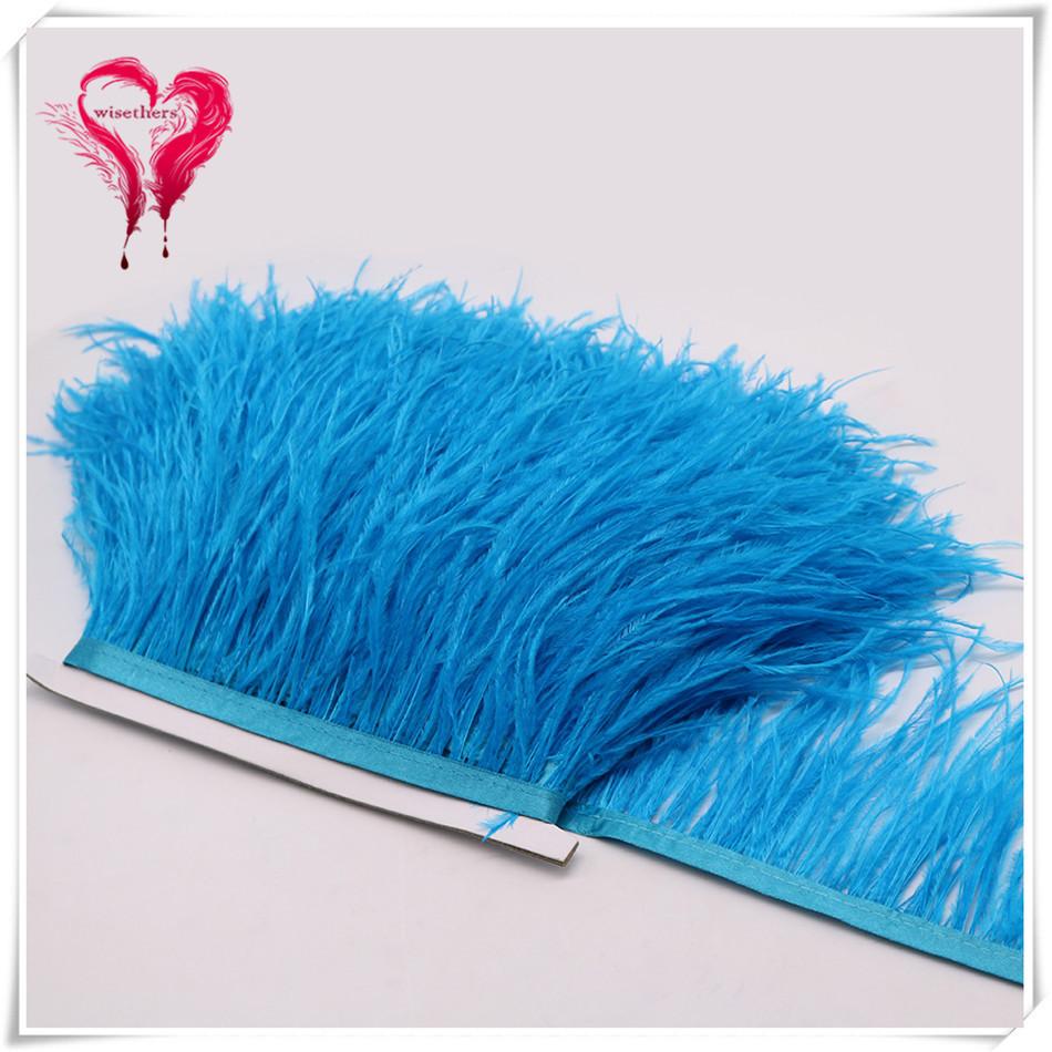 Ostrich Hair Cloth Edge Dress Dress Accessories Skirt Feather Trim With 10-15Cm Tassel