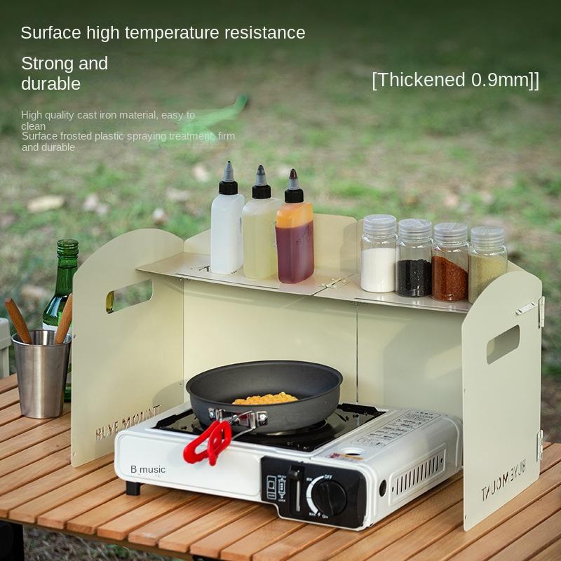 Outdoor Windshield Portable Gas Stove Windshield Stove Gas Stove Enclosure Camping Thickened Furnace End Ring Folding Windproof Board