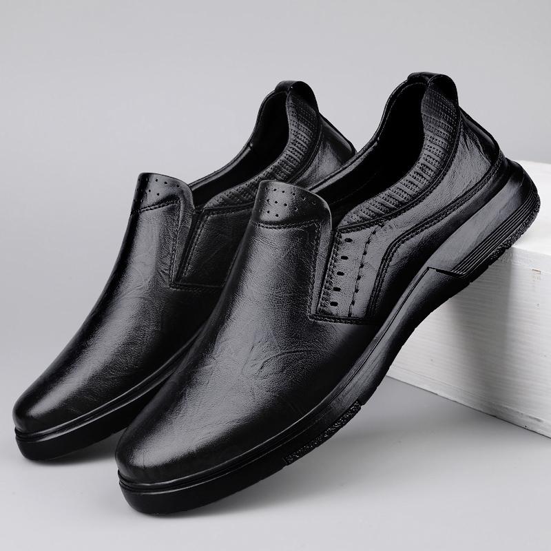 Fashion Comfortable Men Soft-Soled Loafers Versatile Casual Business Shoes Formal Leather Shoes Slip-On Flats Leisure Walk Man Moccasins