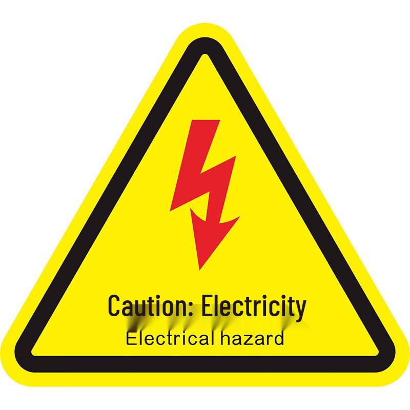 Henggao PVC Triangular Danger: Electric Shock Warning Signs (10-Pack)