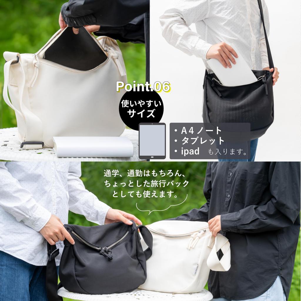 KimeKore Tote Bag, Canvas, Grote Capaciteit, A4 Formaat, Met Rits, Volgende Generatie, 2-Weg Schoudertas, Effen Kleur, Zwaar, Gemaakt in Japan, voor Mannen