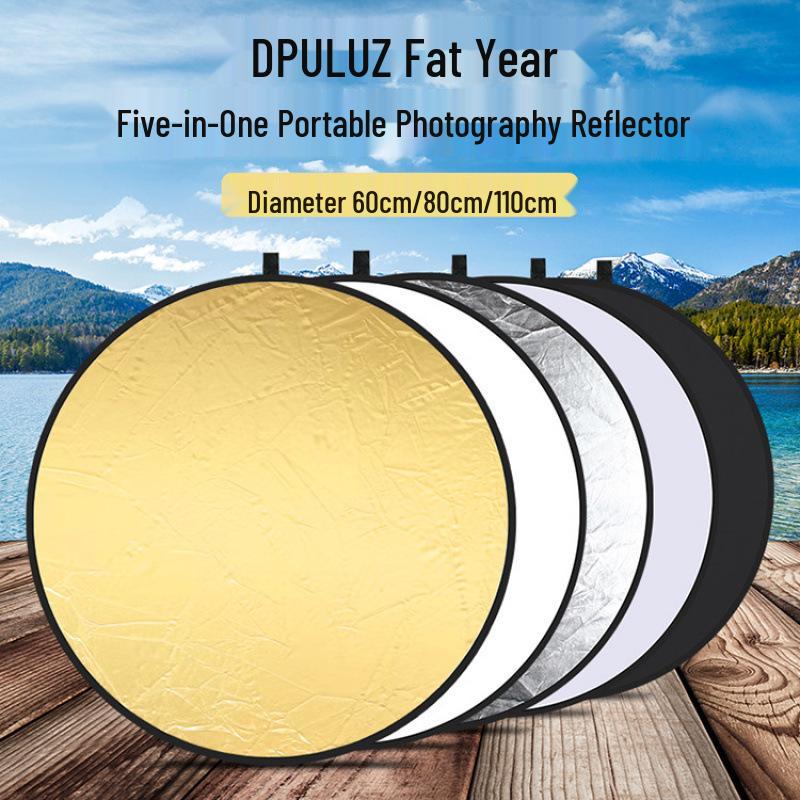 

PULUZ 5-in-1 Fat Cow Photography Reflector: 60/80/110cm Foldable Background & Fill Light Board 60cm