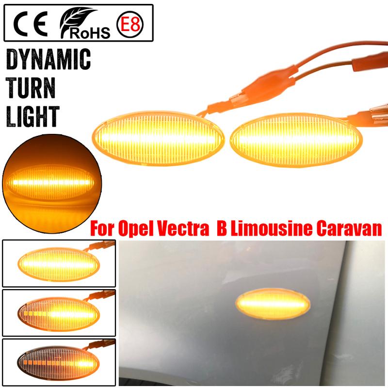 Fit For Vectra B Limousine (Typ J96)-BJ 10.1995-07.2002 LED Dynamic Side Marker Turn Signal Light Flashing Indicator