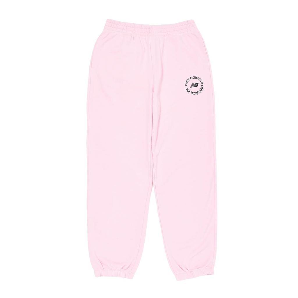 Športové nohavice MEY Century z francúzskej froté látky s grafikou [New Balance] Dámske (Fleece Fleece) (WP43507) (Stredne ružová)