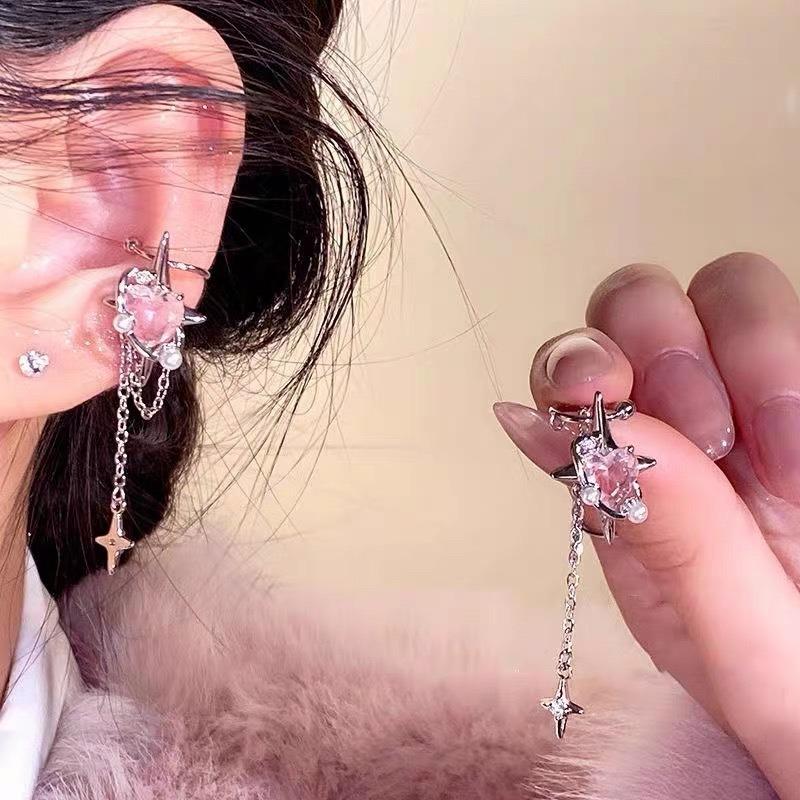 Love Fluffy Ear Hook Ear Pin - A Unique Design Long Style Elegant Ear Pin Without Ear Hole