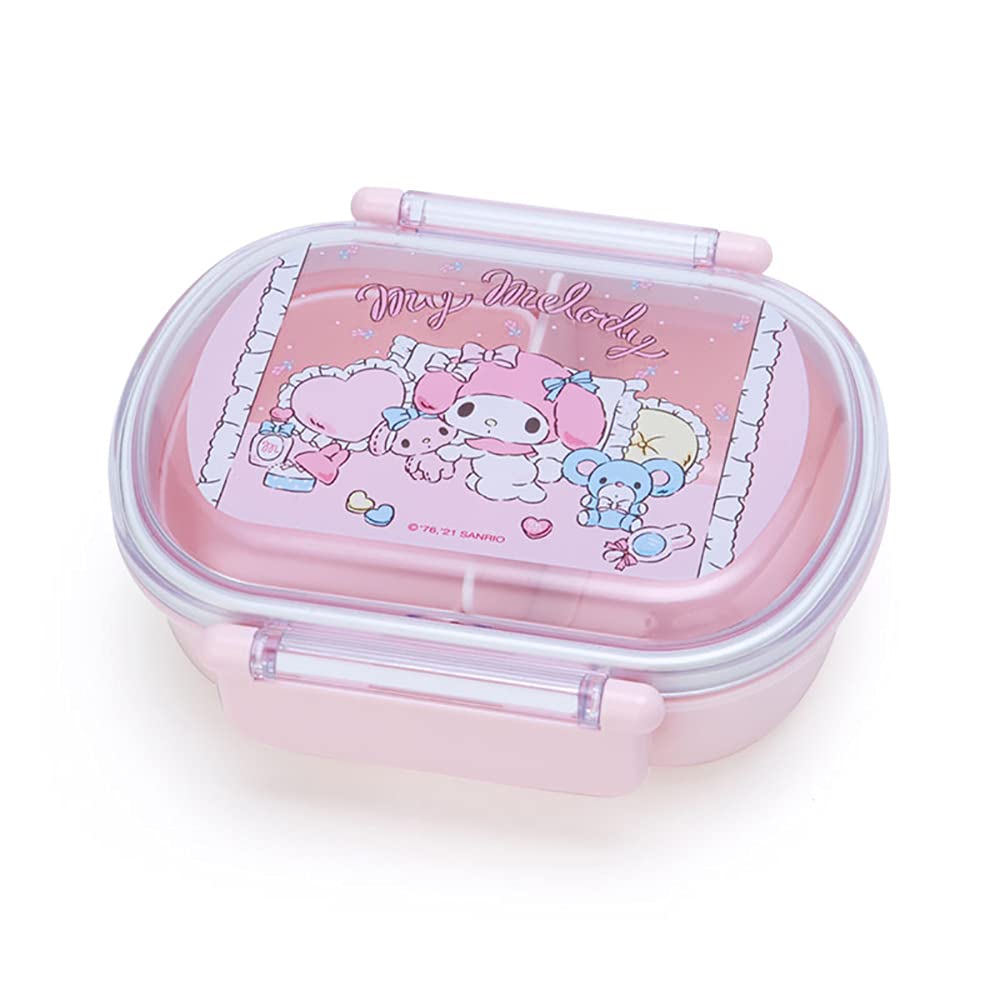 Sanrio Lunch and Dryer Includes Name Made in My Melody Character 878634 Children's Box, 360ml, Antibacterial, Microwave, Dishwasher, Safe, Sticker,
