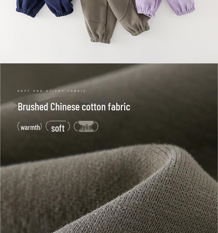 Baumwollhose Kinder Plus Samt Winterhose, Herbst/Winter Sporthose für Jungen und Mädchen