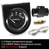 52mm Digital Car Water Temp Temperature Gauge with 1/8NPT Sensor + Water Temp 26mm-40mm Adapter Water Tank Level Indicator
