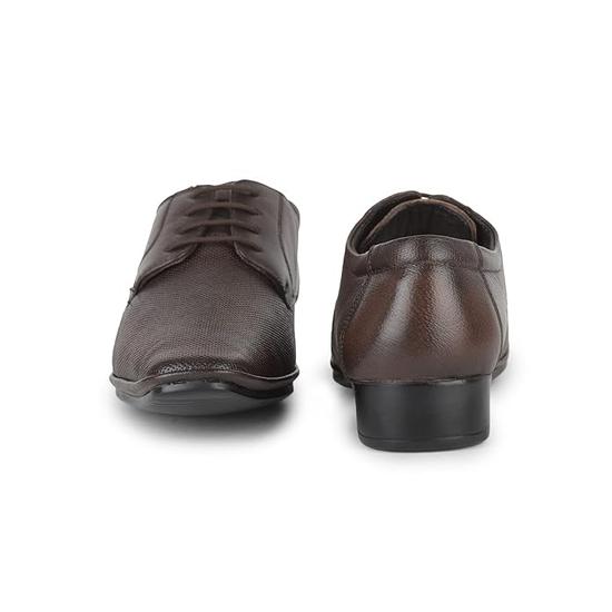 Liberty Healers JPL-233 Men’s Formal Oxford Shoes - Black, Brown - Synthetic Leather Lace-Up with Cushioned Footbed - Stylish Office Footwear