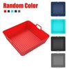 Air Fryer Silicone Pot Square 6.8in Foldable Air Fryer Basket Food Grade Non Stick Easy Cleaning Reusable Silicone Basket