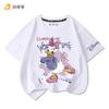 Children's Disney Print Summer T-Shirt, Casual Loose Short-Sleeve Top for Boys and Girls
