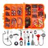 Outdoor-Angelzubehör-Set 258 Stück/Box Angelgerät enthalten Zange Haken Gewichte Bleie Wirbel Perlen Ausrüstung und Zubehör 260319
