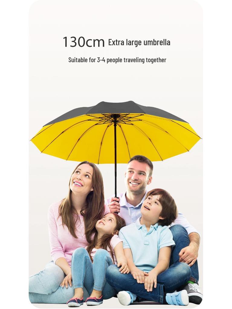 Extra Large Stormproof Folding Umbrella for Men - Reinforced and Extra Thick
