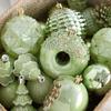 6/8/10CM Electroplated Hanging Balls Green Xmas Tree Pendants Merry Christmas Decor  Party Favors