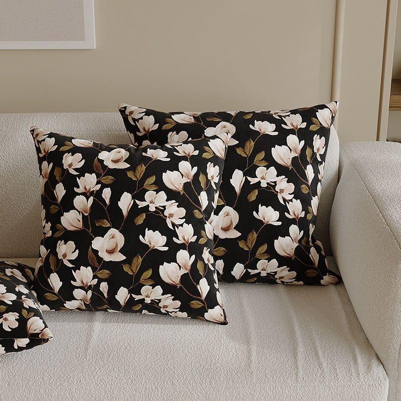 Light Luxury Retro Pillow Cover Sofa Living Room Cushion Cover Pillow Bedside Large Backrest Square Pillowcase