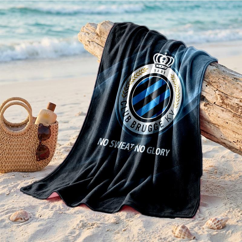 Asciugamano da Spiaggia in Microfibra Club Brugge FC Asciugatura Rapida Assorbente Grande Asciugamano per Spiaggia Nuoto Viaggio