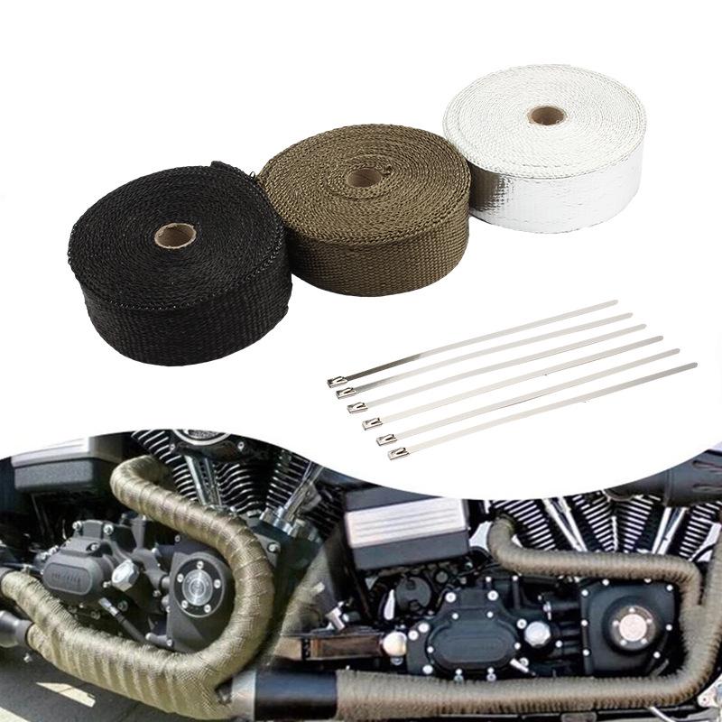 Universal Fireproof Heat Insulation Motorcycle Exhaust Wrap - Anti-Scald, Anti-Burn Banana Fiber Cloth