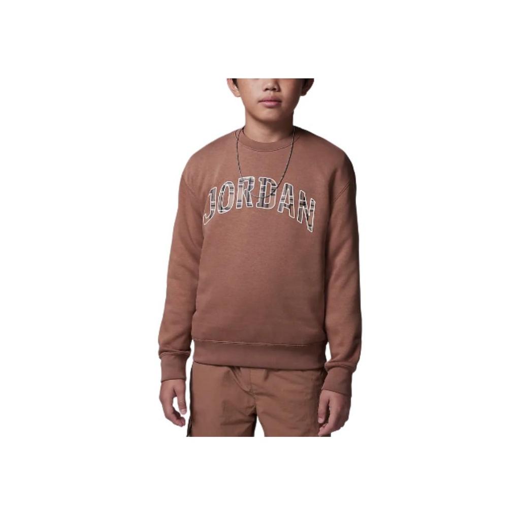 Jordan Brooklyn Essentials Fleece Crewneck Sweatshirt Kids Sweatshirt Dark-Brown HQ7091-258