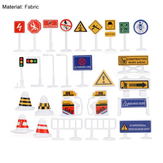 Game Mat Identify Ability Vivid Fabric Urban Construction Engineering Small Map Toy for Kids