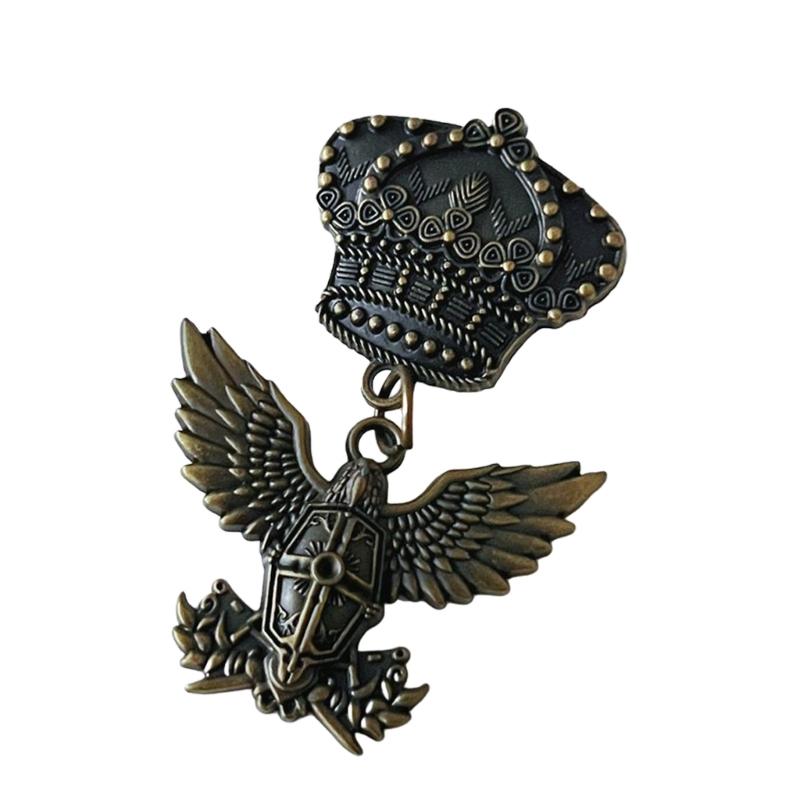 Antique Martial Enthusiast Badge Historical Value Collectible Emblem Badge Metal Pin for Clothes Decoration