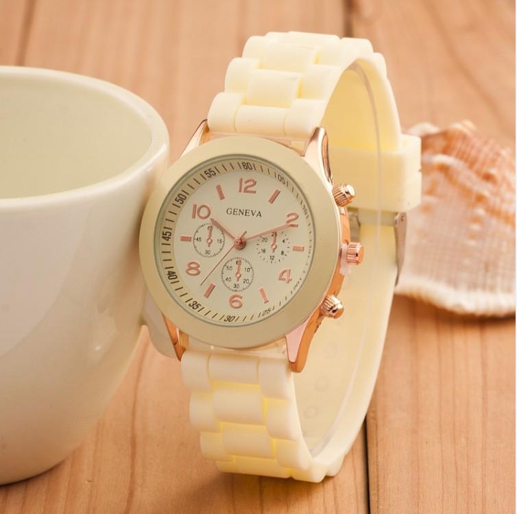 Eneva Geneva Silicone Watch Women's Color Jelly Student Leisure Watch