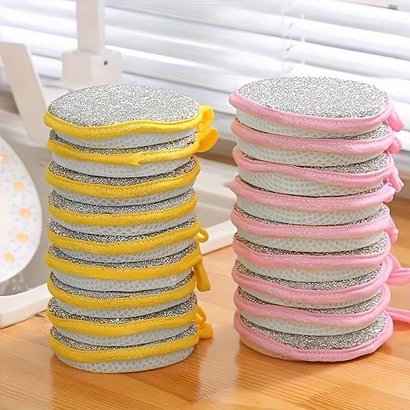 12PCS Kitchen Dishwashing Sponge Wipes and Wipes To Remove oil and dirt Powerful Cleaning and Brushing Pot Tools