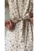 Spring Gentle And Loose Floral Dress With Long Sleeves And Long Skirts For Women
