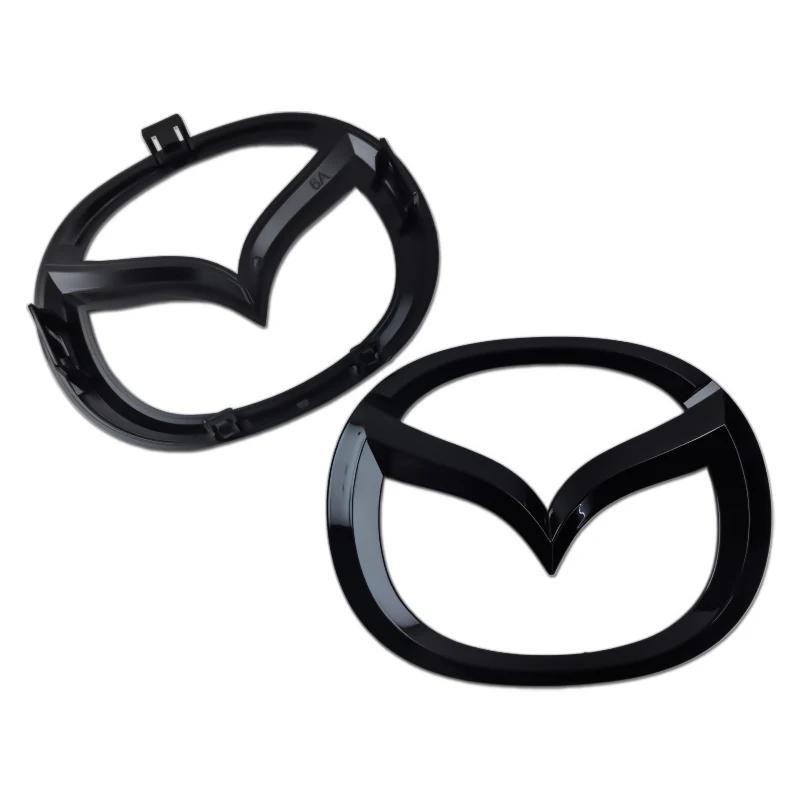 Plastic Car Front Trunk Emblem for Mazda 5 Logo Steering Wheel Badge 3D Body Replaced Sticker Rear Tail Refitting Decoration DW4RW