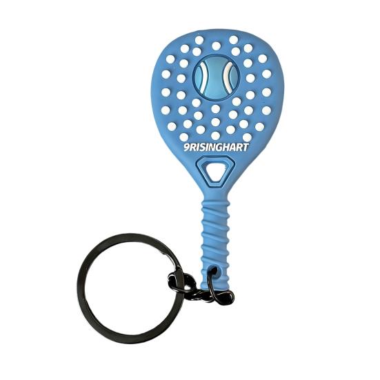 Keychain Vibrant Color Tennis Racket Design Keyring Sports-themed Bag Charm Non-slip Grip Key Chain Backpack Accessories
