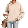 Women's Hooded Sweatshirt, Color Long Sleeve Pullover with Pocket, Loose Fit Casual Athletic Top