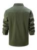 Men's European Size Washed Stretch Cotton Long Sleeve Casual Business Shirt