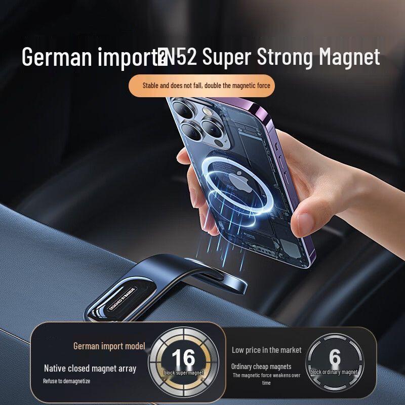 15W Faltbare MagSafe Kabellose Autohalterung mit Magnetischer Armaturenbrett-Navigation