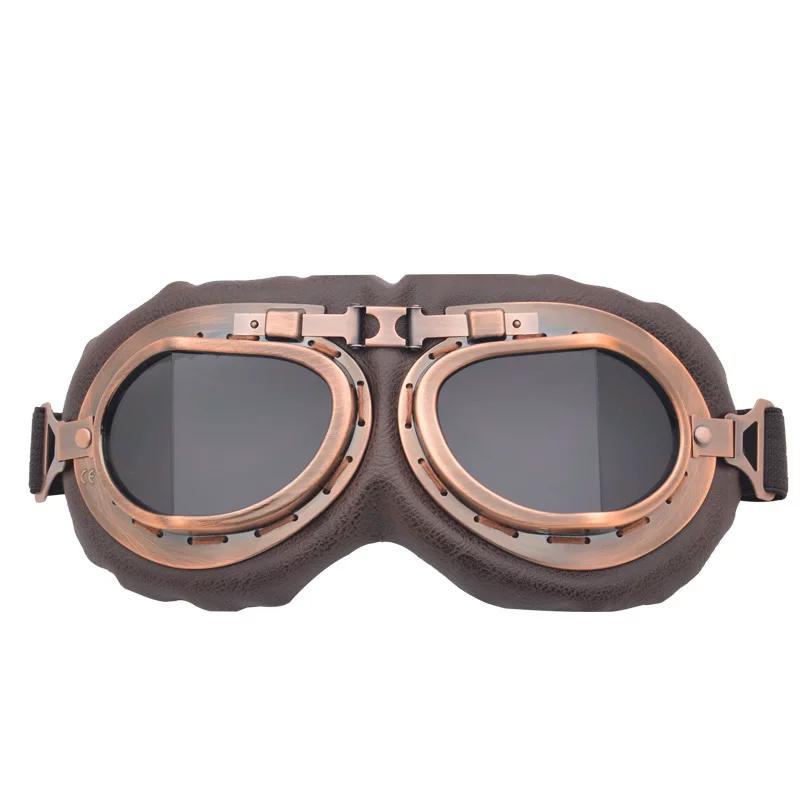Motorcycle Goggles, Windshield, Helmet, Universal Retro Harley Motorcycle Riding Sun Protection, Windproof and Dustproof Off-Road Glasses