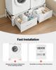 Laundry Pedestal, 290 mm Height, Washer and Dryer Pedestals with Drawer, 150 kg Weight Load Capacity, Non-Slip Feet, Heavy-duty Steel Washing Machine