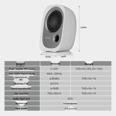 Edifier R12U 2.0 Desktop Computer Speakers CN Plug (adapter Included)