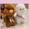 Toy Alpaca Animal With Pp Cotton Filling Soft Short Fur For Girls Birthday Gift