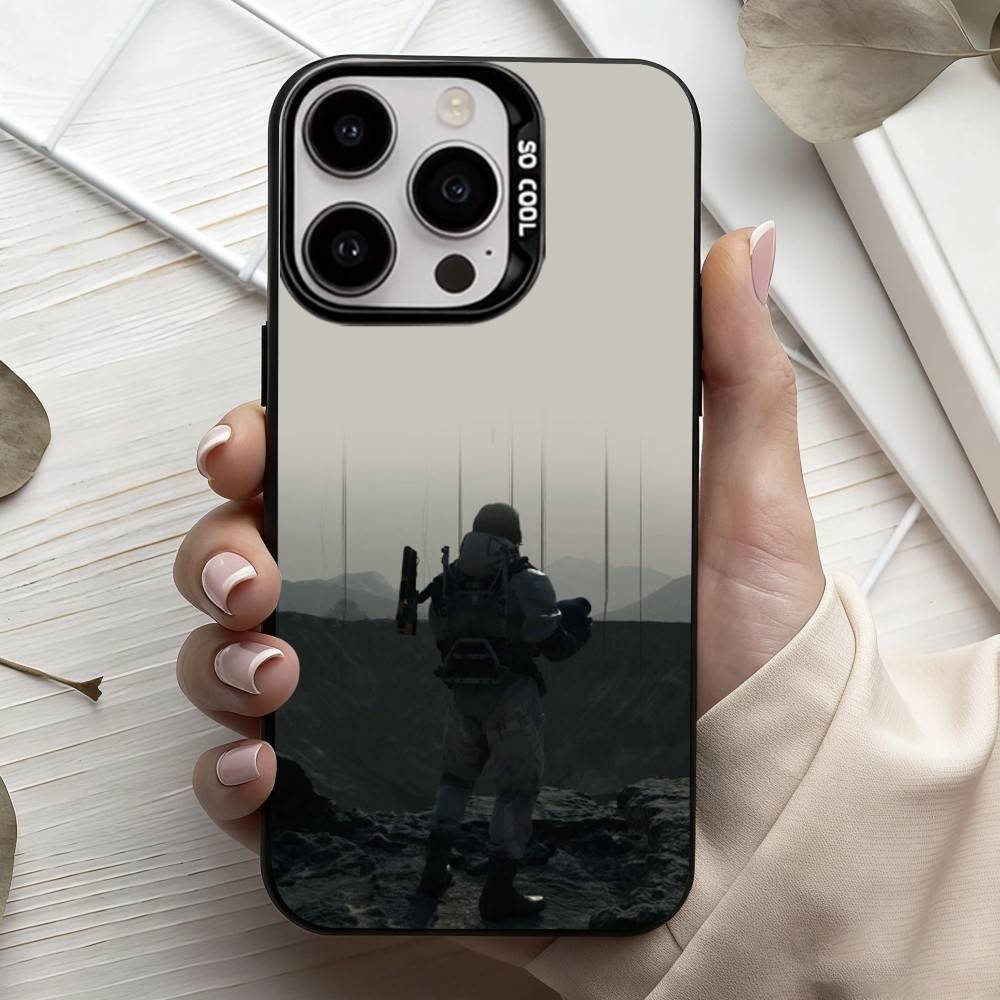 G-Game D-Death S-Stranding Phone Case For iPhone17,16,15,14,13,12,11 Plus,Pro Max Black Candy silver phone case