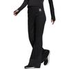 Adidas FW22 Solid Color QR Code Patch Pattern Casual Pants Women Bottoms Black HB1451