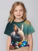 Children's Clothing Girl Clothes Short Sleeve Girl T-Shirt Kawaii Animals Print Cute Girl Top Kids Summer Clothes Girly Clothes