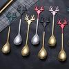 Deer Head Shape Stirring Spoon Multifunction Safe 304 Stainless Steel Spoon for Home
