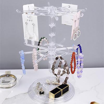 Kunststoffständer für Ohrstecker, Anhänger, Armbänder, Schmuck, drehbar