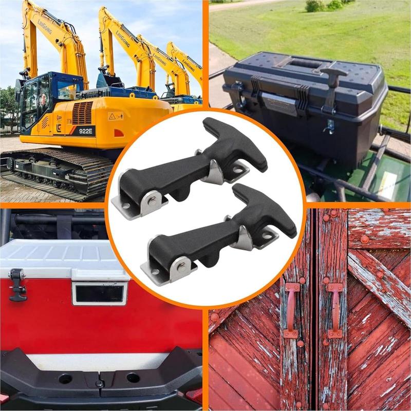 Rubber T Handle Latches 2Pcs Flexible Drawer Hood Latch for Cargo Boxes Trucks RVs Toolboxes Vehicle Storage Door Fasteners